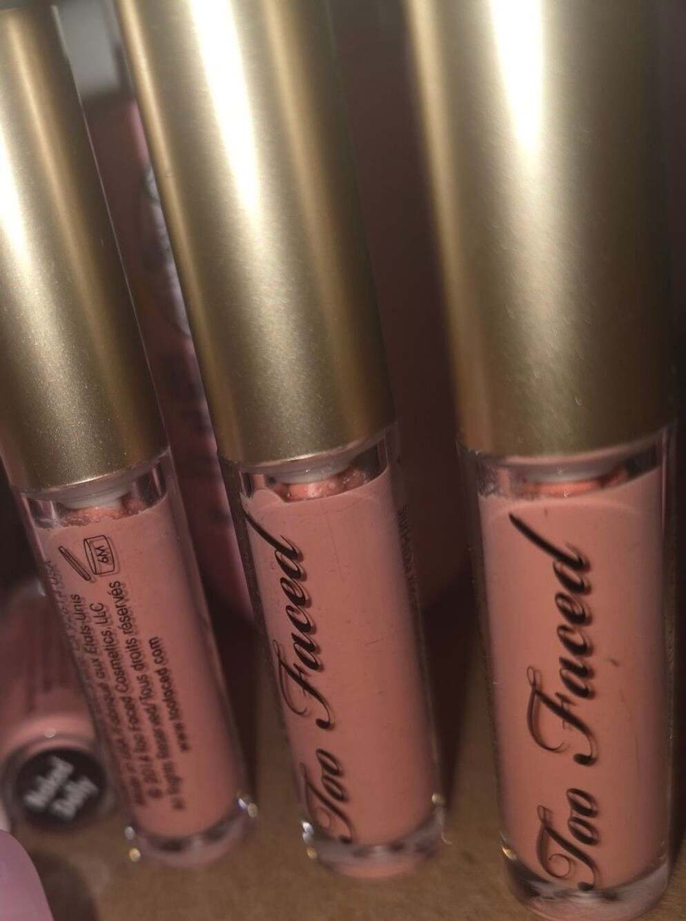 3 piece-Too Faced Melted Matte Liquid Lipstick Mini. Shade- Naked Dolly